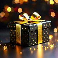 Christmas gift box AI Generated photo