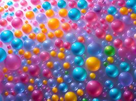 abstract background with colorful spheres. 3d illustration. photo