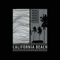 California beach Illustration typography for t shirt, poster, logo, sticker, or apparel merchandise vector