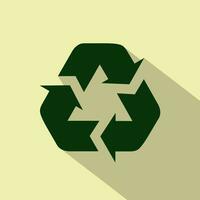 Recycling icon vector illustration in flat style