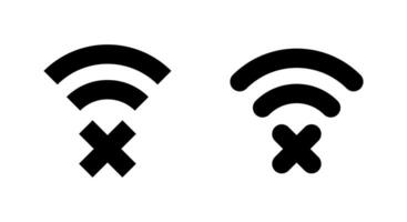 Offline, disconnect wireless network icon vector