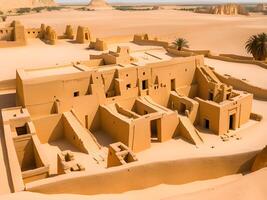 ancient buildings and ruins of the temple of the kings, abu dhabi, united arab emirates. photo