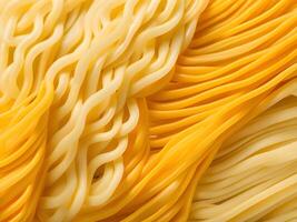 uncooked spaghetti background, top view photo