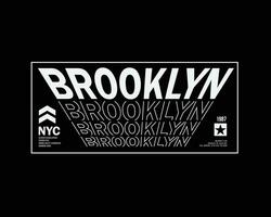 tipografía de ilustración de brooklyn. perfecto para el diseño de camisetas vector