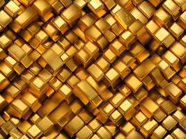 abstract background with cubes and gold photo
