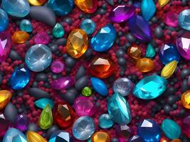 close up colorful crystal balls background photo