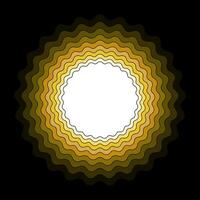 abstract layered yellow and brown gradient wavy circle shape background with copy space. papercut style template design. Modern curve pattern trendy color. vector