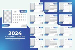 Happy New Year calendar for 2024 vector