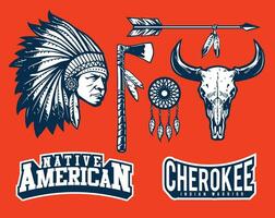 american indian element illustration vector