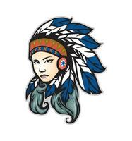 american indian women artwork vector