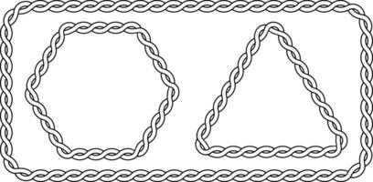 outline cord frame set with copy space vector