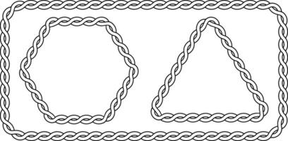 outline cord frame set with copy space vector