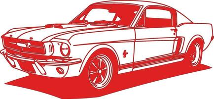 Vintage car illustration vector