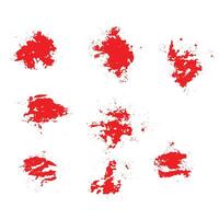 Blood drop and splatter isolated background set vector