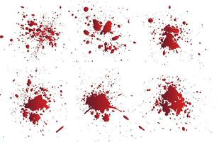 Scratch red blood claw background set vector