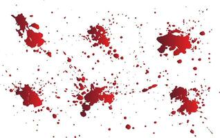 Blood splash background set vector