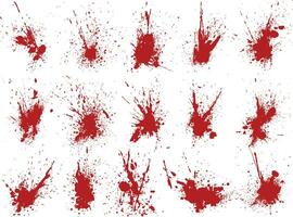 Blood Splatter Grunge Background Set vector