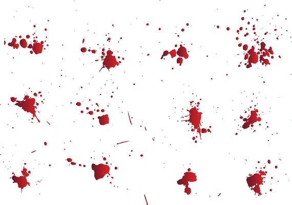 Splatter red color blood background collection
