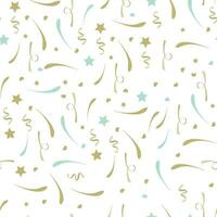 celebrate party seamless pattern with confetti,glitter.Vector illustration for tile,fabric vector