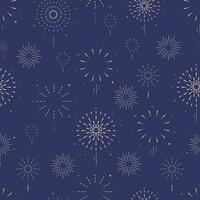 firework seamless pattern in night.Editable vector illustration for postcard,banner