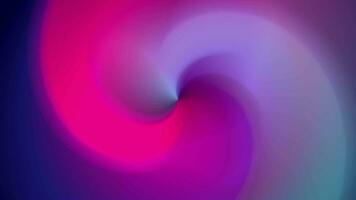 Abstract animated spiral swirl colorful light effect gradient background, twirl blue green purple red on circle dark backdrop digital technology graphic design video