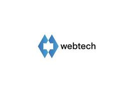 W Webtech Logo Design vector