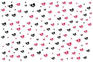 Valentine pattern with love heart star doodles for print media and cards vector