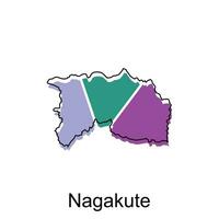 Map City of Nagakute design, High detailed vector map - Japan Vector Design Template