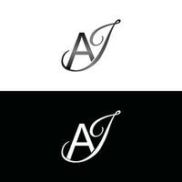 luxury letter AJ logo design template Initial, logo monogram, logo company and icon business, suitable for your company vector