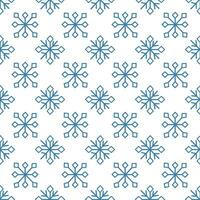 Simple Winter and Christmas seamless pattern with Snowflakes. Vector flat.