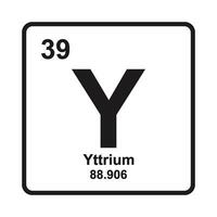 Yttrium element icon vector