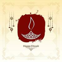 hermosa contento diwali religioso indio festival antecedentes vector