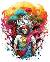 A scene of colorful Action trees designed by a Crazy Man photo