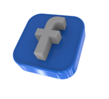 Social media icons 3d with facebook, instagram, twitter, tiktok, youtube logos png