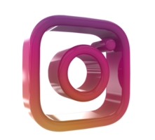 fri social media ikoner 3d med Facebook, Instagram, Twitter, Tick tack, Youtube logotyper png