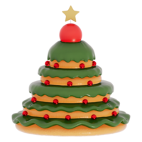 Navidad postre 3d , Navidad árbol pastel festivo postre clipart png