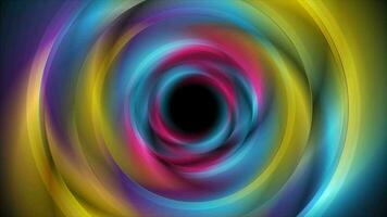 Glowing colorful smooth circles abstract tech motion background video