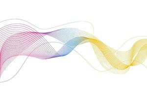 abstract flow wave lines background. Futuristic technology and science theme background vector