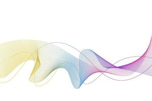 abstract flow wave lines background. Futuristic technology and science theme background vector