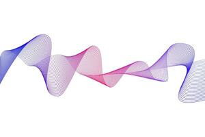 abstract flow wave lines background. Futuristic technology and science theme background vector