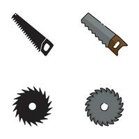 chainsaw icon set vector