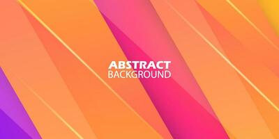 Abstract orange and pink gradient triangle background with shadow and simple lines. Looks 3d with additional light. Suitable for posters, brochures, e-sports and others. Eps10 vector