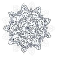 Circular pattern in form of decorative mandala on white background vector