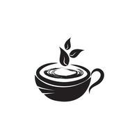 vector ilustración de cabeza dibujo de un taza de café