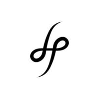 Classic letter d p h creative design with signature calligraphy modern logo vector