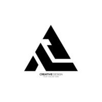 Modern unique shape triangle letter a l p elegant flat monogram logo design vector