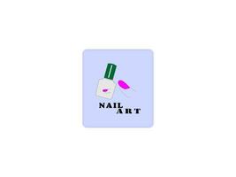 Beautiful and elegant nail coloring vector design