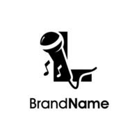 Modern Initial L Music Logo vector
