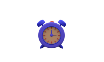 unique 3d render vintage ringing alarm clock icon.Trendy and modern in 3d style. png