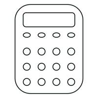 Linear calculator. School supplies. vector